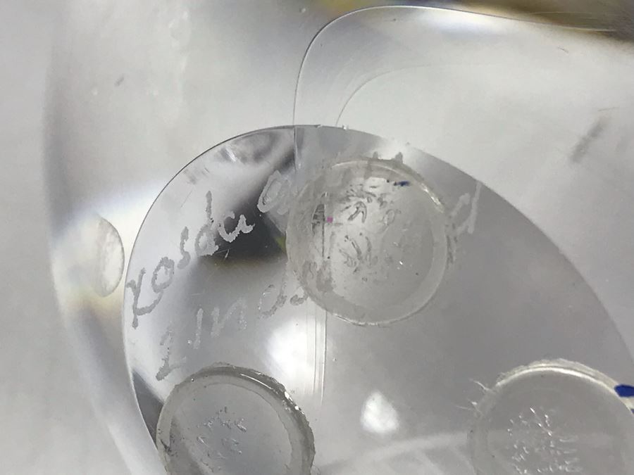 Pair Of Signed Vicke Lindstrand Kosta Boda Pioneer Swedish Glass Artist Animal Figurines: Owl And Bird And Signed BACCARAT France Crystal Dish [Photo 13]