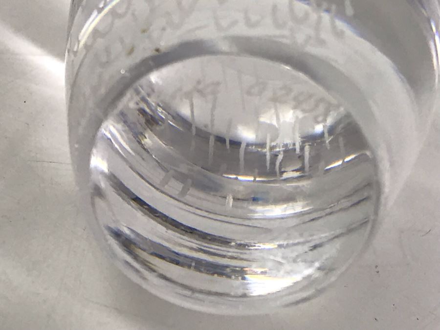 Pair Of Signed Vicke Lindstrand Kosta Boda Pioneer Swedish Glass Artist Animal Figurines: Owl And Bird And Signed BACCARAT France Crystal Dish [Photo 14]