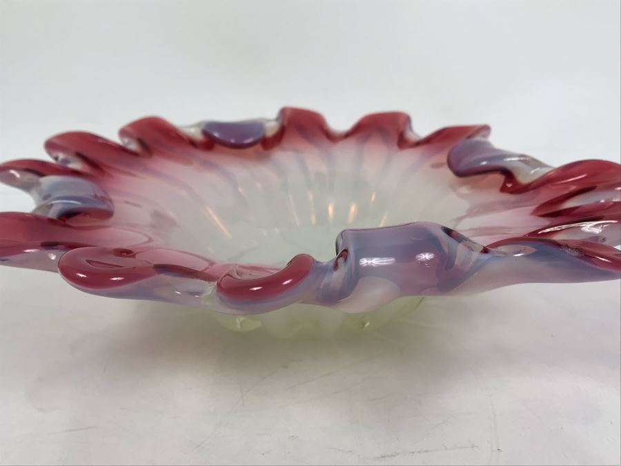Stunning 1950's Mid-Century Murano Glass Bowl 10'W [Photo 3]