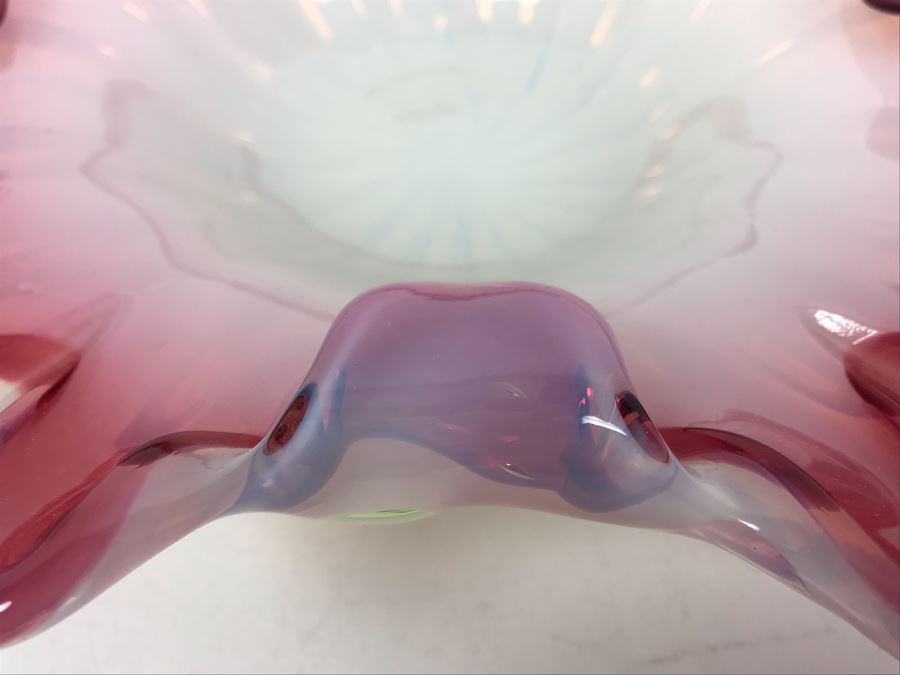 Stunning 1950's Mid-Century Murano Glass Bowl 10'W [Photo 7]