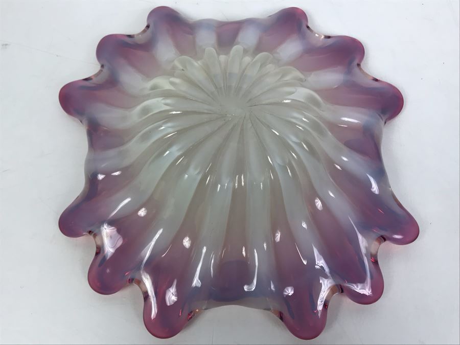 Stunning 1950's Mid-Century Murano Glass Bowl 10'W [Photo 8]