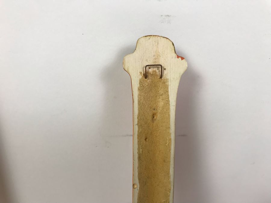 DANSK Designs Wooden Mid-Century Candleholders And Set Of (3) Mid-Century Orange Wall Decorations [Photo 9]