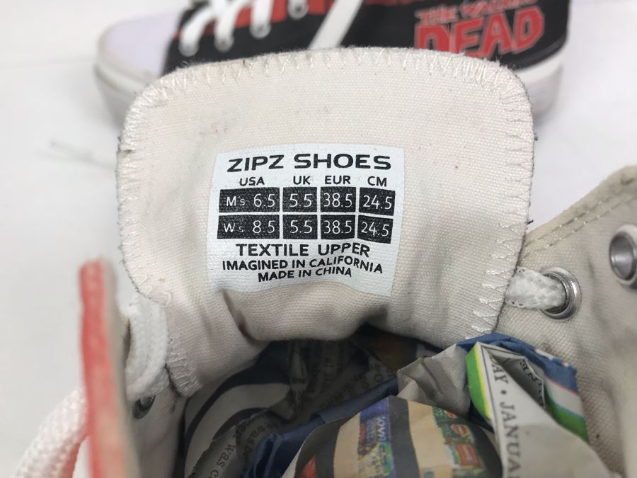 The Walking Dead Robert Kirkman Design ZIPZ Shoes Size 8.5W [Photo 10]