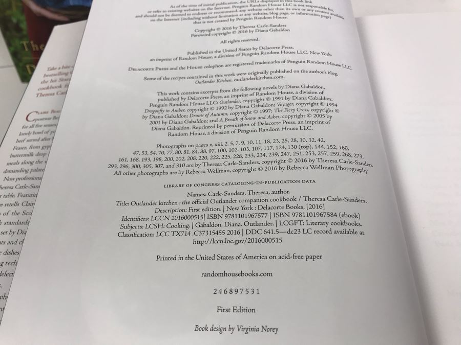 Collection Of Diana Gabaldon Books: SIGNED Copy Of The Fiery Cross, (2) Outlander Kitchen Books, (2) The Outlandish Companion And The Making Of Outlander The Series [Photo 13]