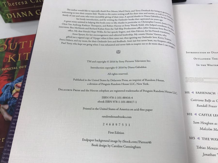 Collection Of Diana Gabaldon Books: SIGNED Copy Of The Fiery Cross, (2) Outlander Kitchen Books, (2) The Outlandish Companion And The Making Of Outlander The Series [Photo 7]
