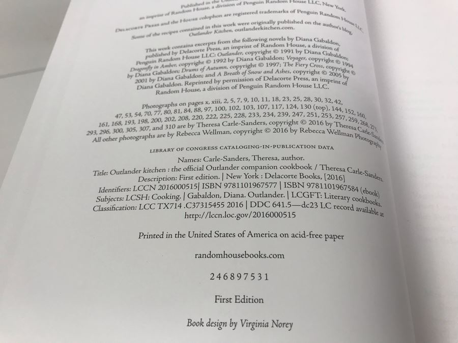 Collection Of Diana Gabaldon Books: SIGNED Copy Of The Fiery Cross, (2) Outlander Kitchen Books, (2) The Outlandish Companion And The Making Of Outlander The Series [Photo 14]