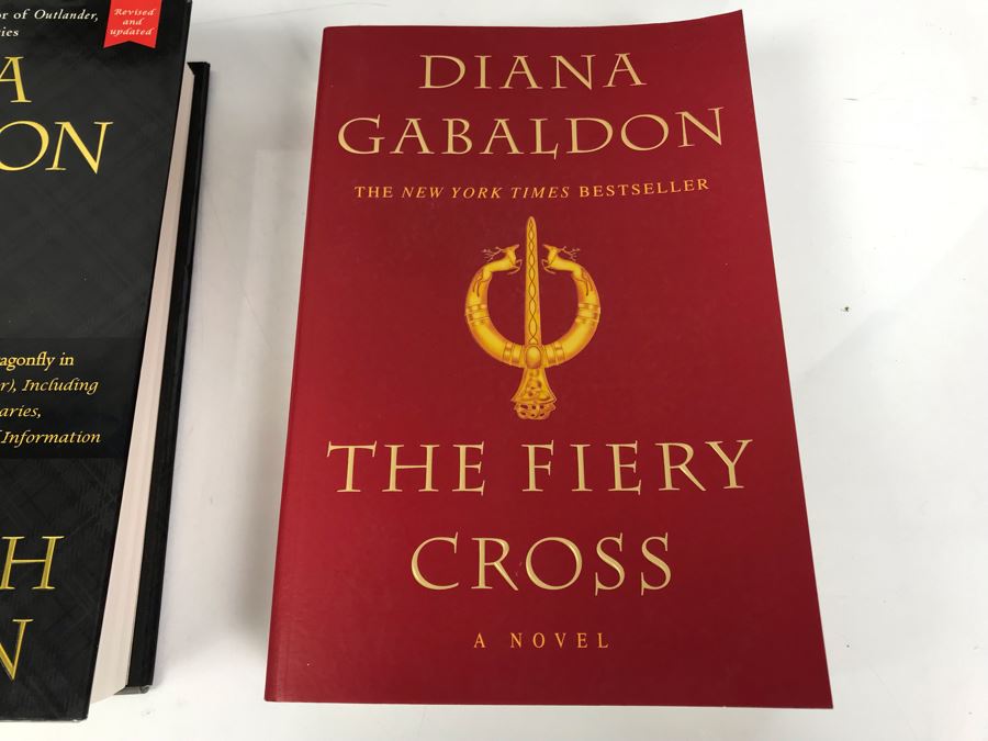 Collection Of Diana Gabaldon Books: SIGNED Copy Of The Fiery Cross, (2) Outlander Kitchen Books, (2) The Outlandish Companion And The Making Of Outlander The Series [Photo 2]