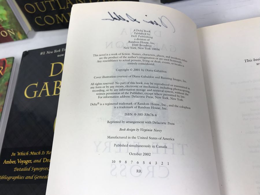 Collection Of Diana Gabaldon Books: SIGNED Copy Of The Fiery Cross, (2) Outlander Kitchen Books, (2) The Outlandish Companion And The Making Of Outlander The Series [Photo 5]