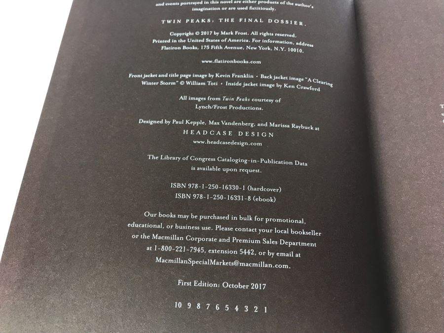 Pair Of First Edition Twin Peaks Books: The Final Dossier And The Secret History Of Twin Peaks [Photo 5]