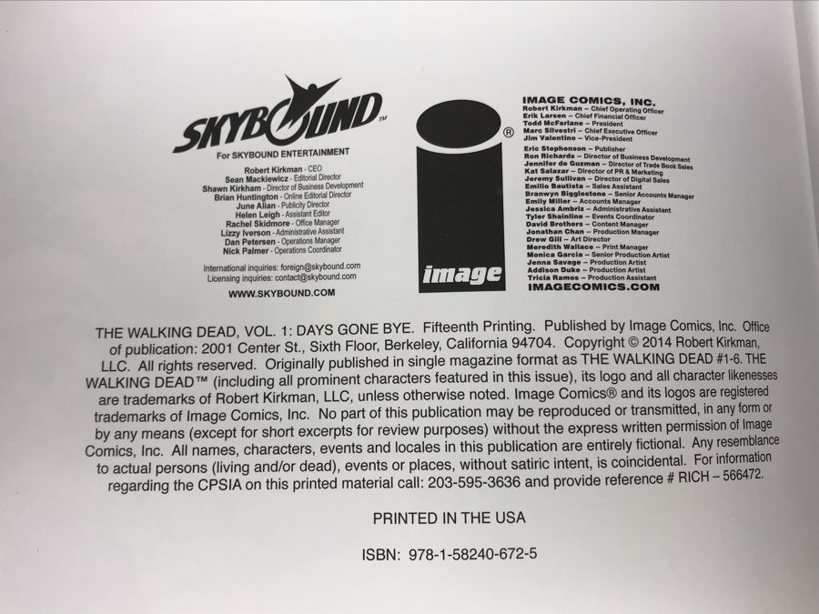 Collection Of (3) Stephen King Graphic Novels Comic Books The Dark Tower And The Walking Dead Graphic Novel Comic Book Volume 1 Days Gone Bye [Photo 4]