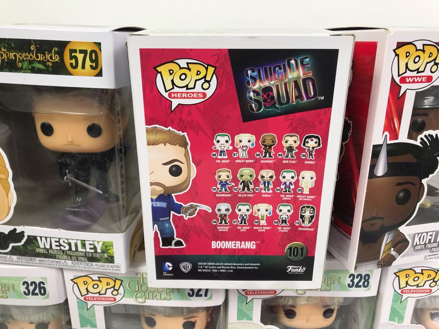 Collection Of (7) Boxed Funko Pop! Vinyl Toys Figurines Dolls And Book Vinyl Dolls And Action Figures By Nicholas J. Hill (Suicide Squad, Golden Girls, WWE, The Princess Bride) [Photo 10]