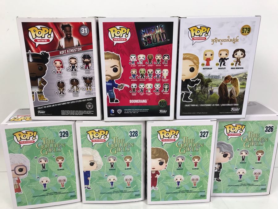 Collection Of (7) Boxed Funko Pop! Vinyl Toys Figurines Dolls And Book Vinyl Dolls And Action Figures By Nicholas J. Hill (Suicide Squad, Golden Girls, WWE, The Princess Bride) [Photo 14]