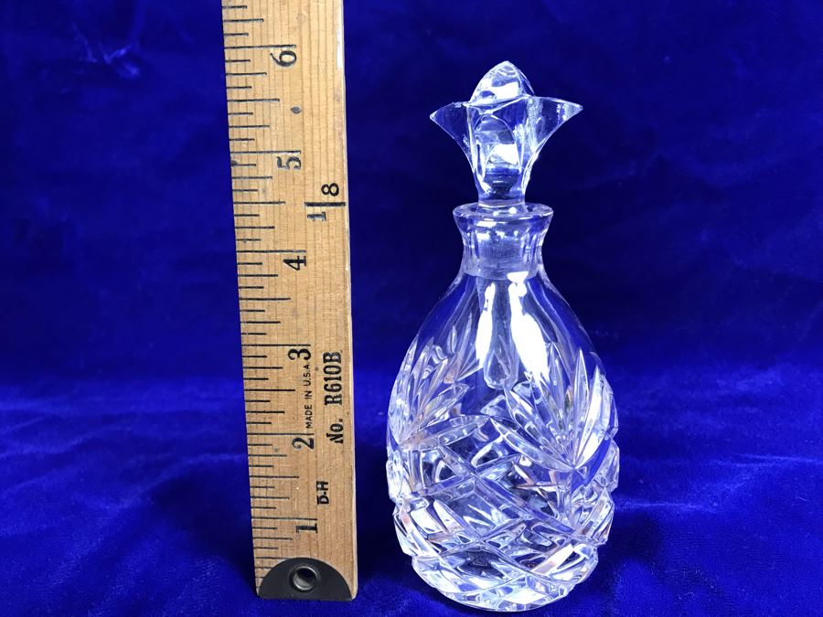 Crystal Perfume Bottle Pineapple Shaped 6'H