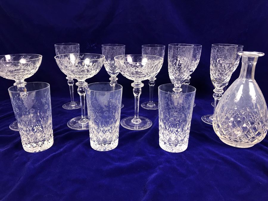 Collection Of Rogaska Crystal Stemware And Glasses Plus Decanter 15 Pieces [Photo 4]