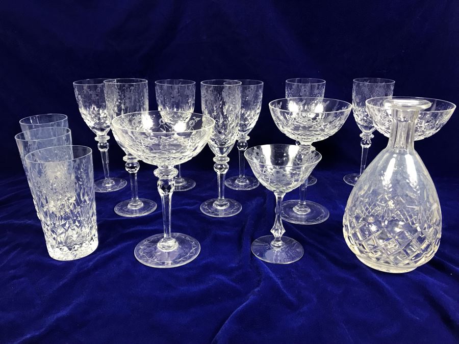 Collection Of Rogaska Crystal Stemware And Glasses Plus Decanter 15 Pieces