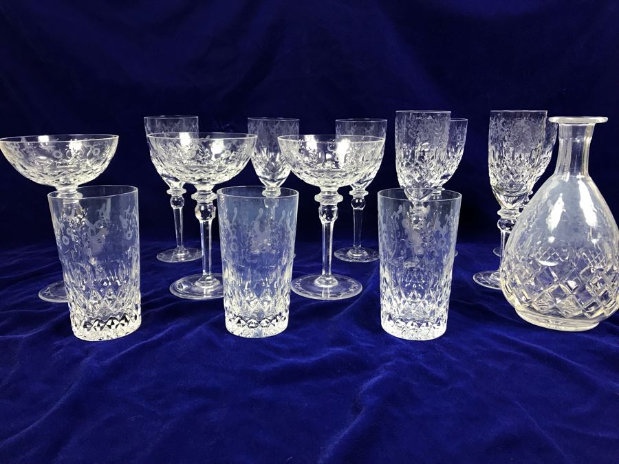 Collection Of Rogaska Crystal Stemware And Glasses Plus Decanter 15 Pieces [Photo 5]