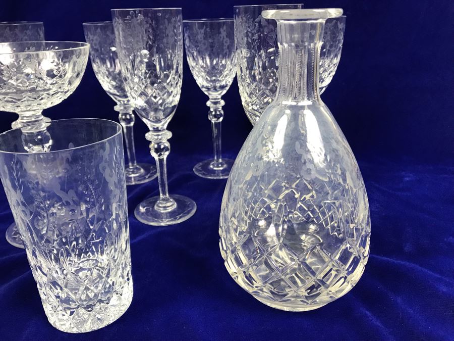 Collection Of Rogaska Crystal Stemware And Glasses Plus Decanter 15 Pieces [Photo 6]