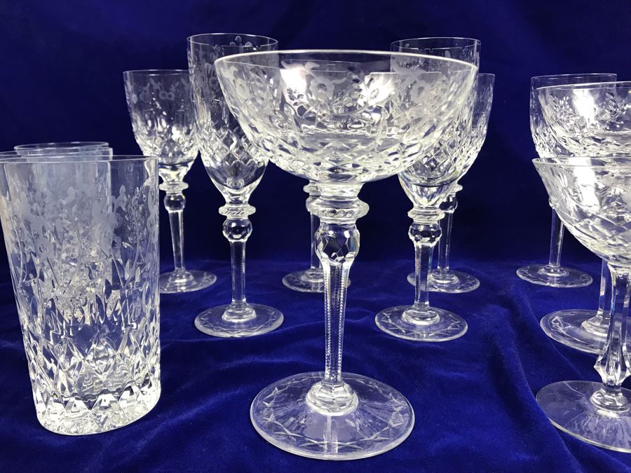 Collection Of Rogaska Crystal Stemware And Glasses Plus Decanter 15 Pieces [Photo 2]