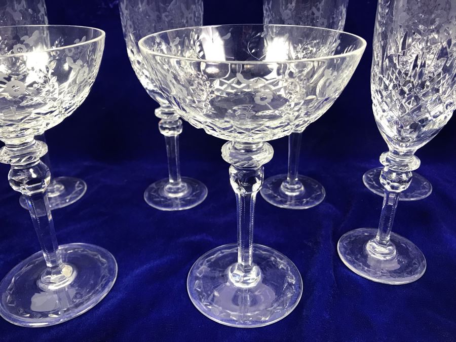Collection Of Rogaska Crystal Stemware And Glasses Plus Decanter 15 Pieces [Photo 9]