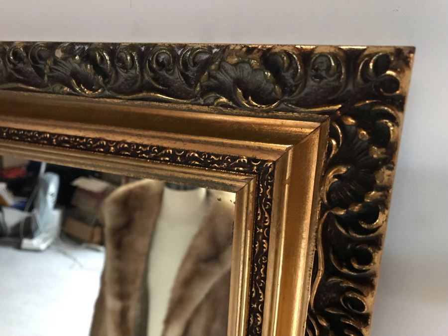 Full Length Gilded Wood Wall Mirror 5' X 24' [Photo 3]