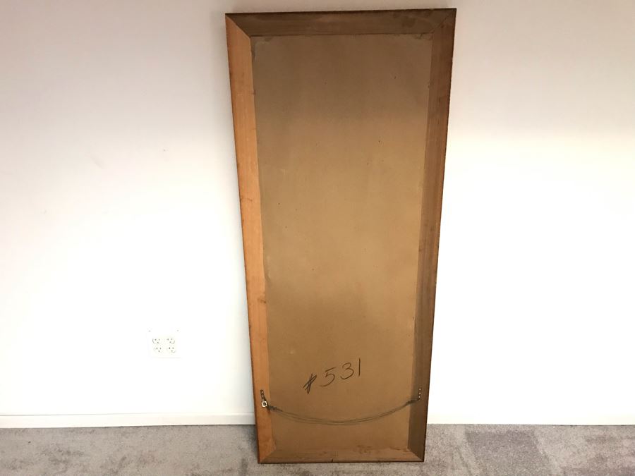 Full Length Gilded Wood Wall Mirror 5' X 24' [Photo 5]