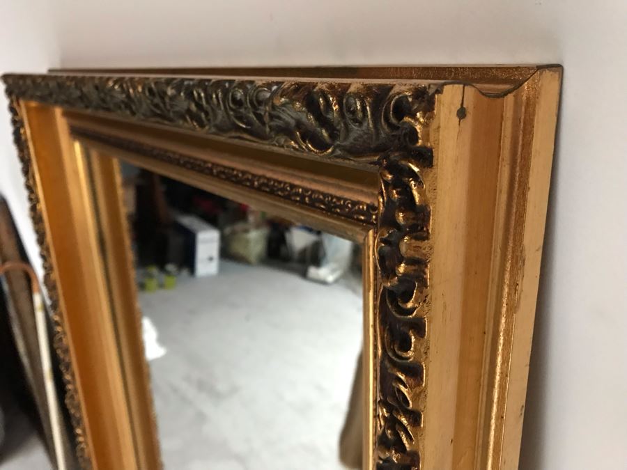 Full Length Gilded Wood Wall Mirror 5' X 24' [Photo 4]