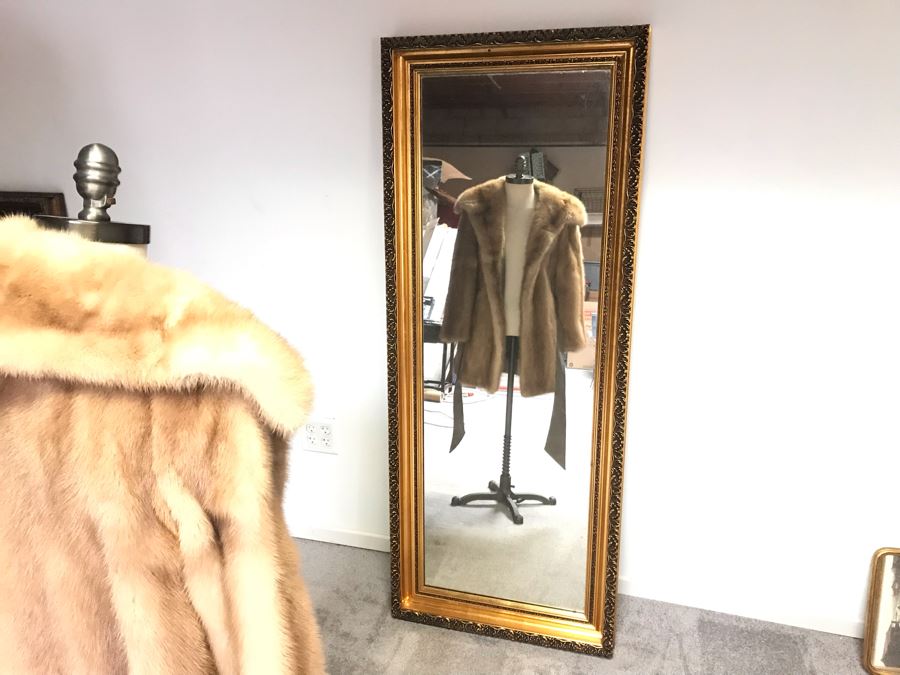 Full Length Gilded Wood Wall Mirror 5' X 24' [Photo 7]