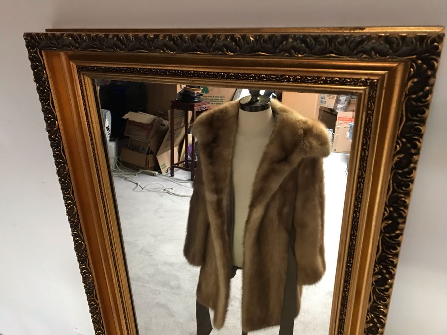 Full Length Gilded Wood Wall Mirror 5' X 24' [Photo 2]