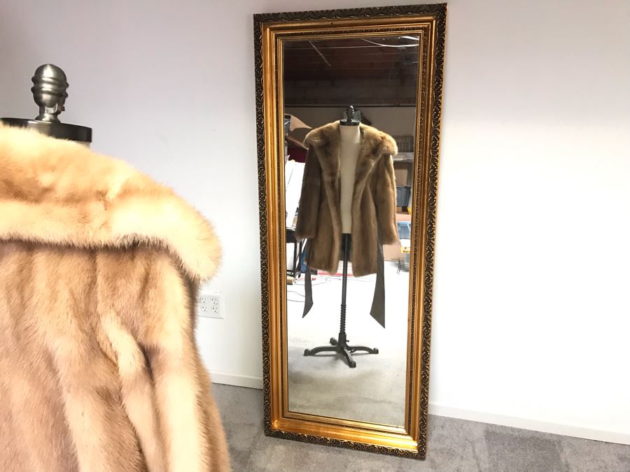 Full Length Gilded Wood Wall Mirror 5' X 24' [Photo 9]