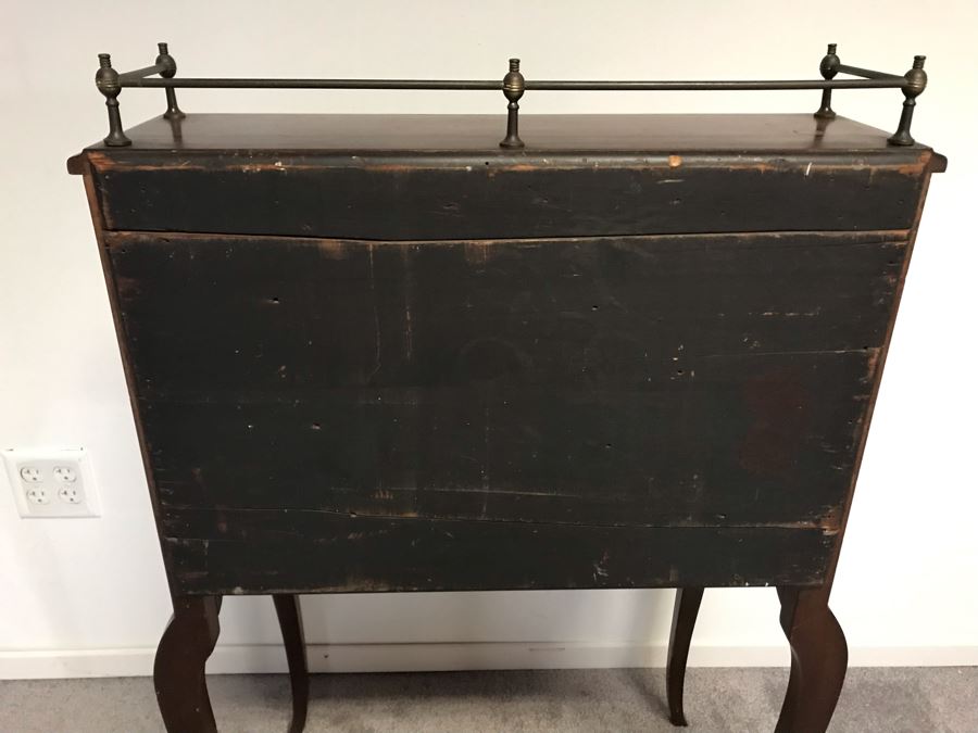 Antique Wooden Secretary Desk Owned By William 'Bill' H. Harris, RADM, USN (Ret.) 27”W X 16”D X 43”H [Photo 12]