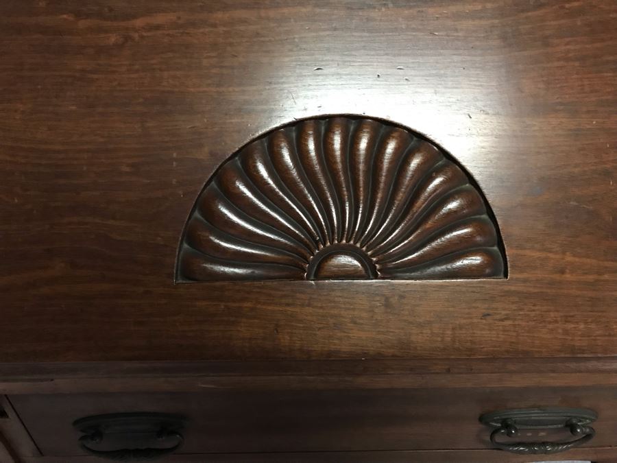 Antique Wooden Secretary Desk Owned By William 'Bill' H. Harris, RADM, USN (Ret.) 27”W X 16”D X 43”H [Photo 3]