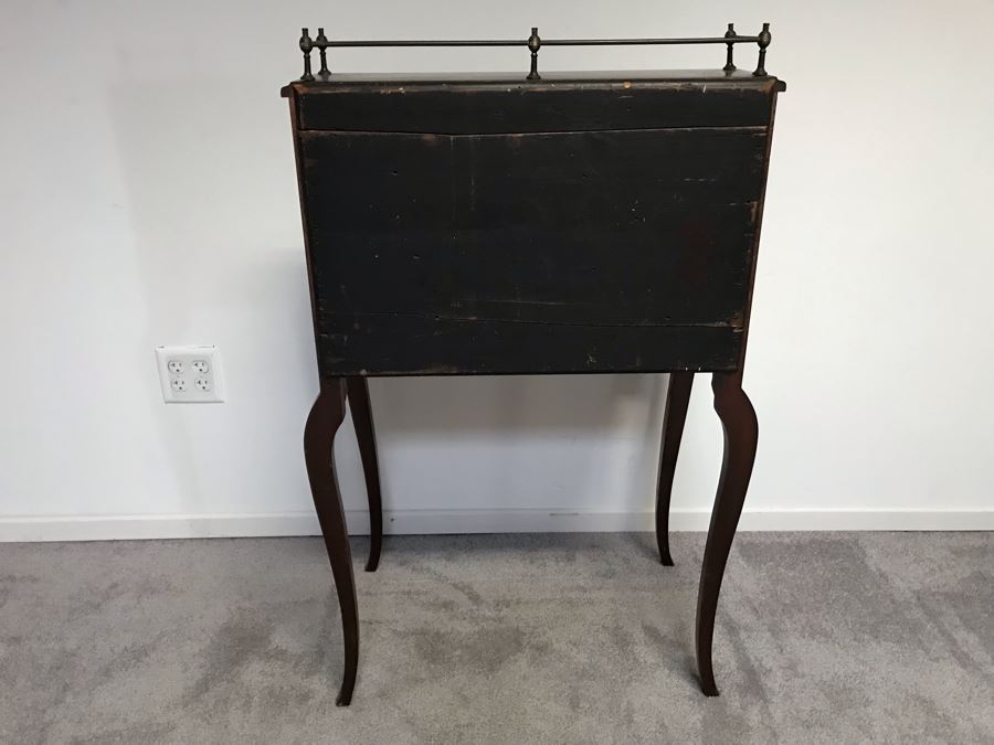 Antique Wooden Secretary Desk Owned By William 'Bill' H. Harris, RADM, USN (Ret.) 27”W X 16”D X 43”H [Photo 11]