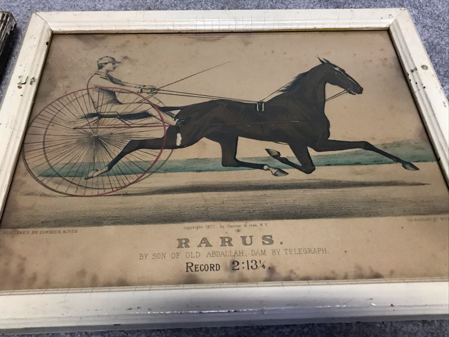 Collection Of (6) Antique Currier And Ives Prints In Antique Frames Each Measuring 15.5' X 12.5' [Photo 19]