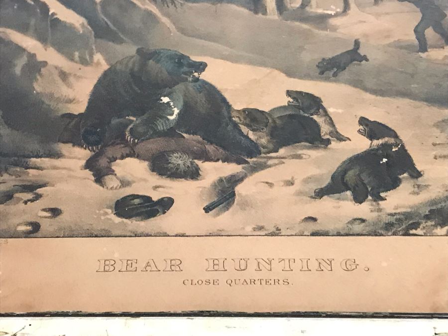 Collection Of (6) Antique Currier And Ives Prints In Antique Frames Each Measuring 15.5' X 12.5' [Photo 16]