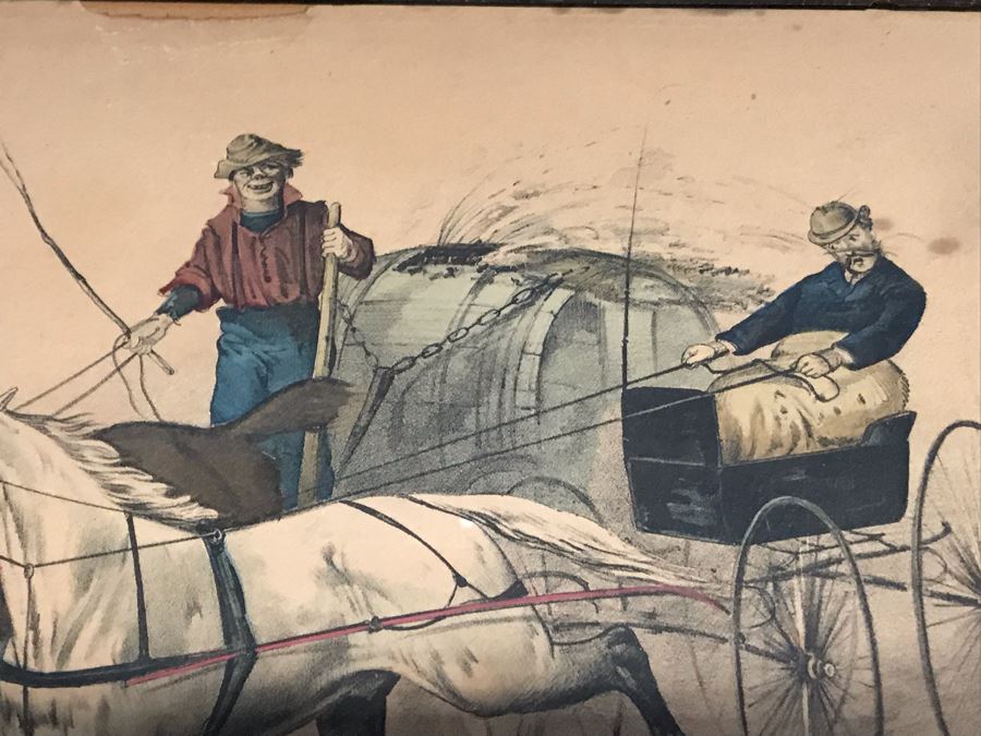 Collection Of (6) Antique Currier And Ives Prints In Antique Frames Each Measuring 15.5' X 12.5' [Photo 4]