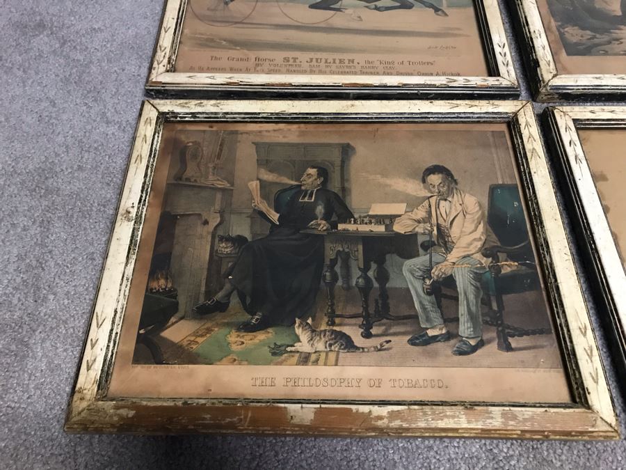Collection Of (6) Antique Currier And Ives Prints In Antique Frames Each Measuring 15.5' X 12.5' [Photo 5]