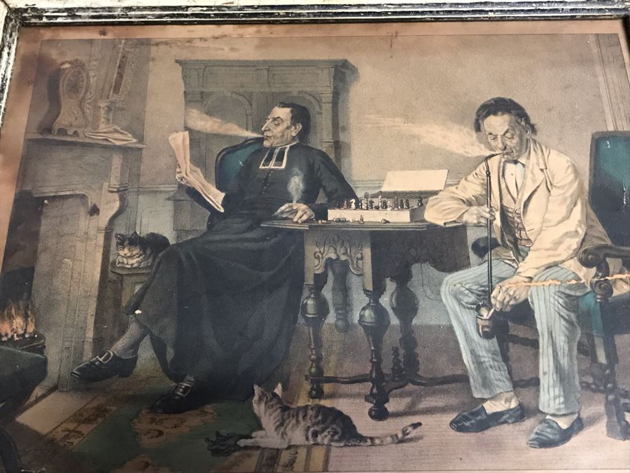 Collection Of (6) Antique Currier And Ives Prints In Antique Frames Each Measuring 15.5' X 12.5' [Photo 8]