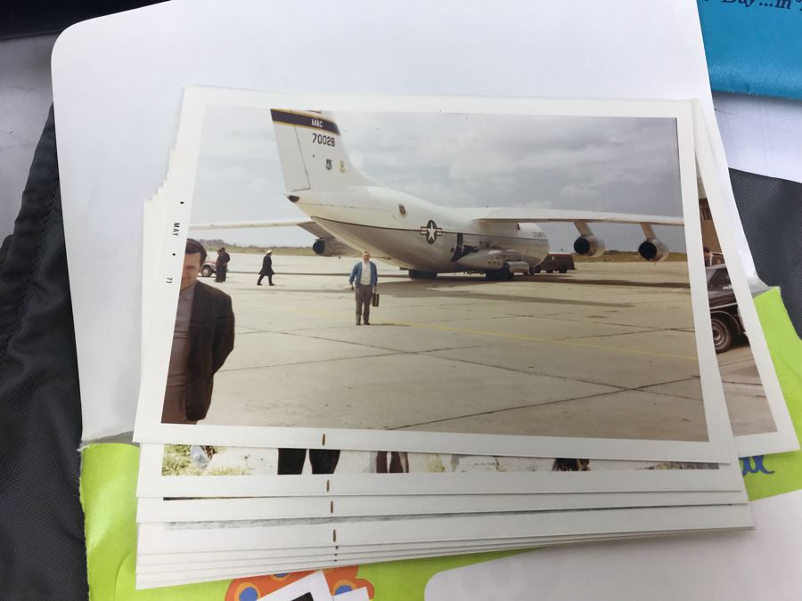 U.S.S. Seminole Tile, Buaer U.S. Navy Suit Integrate Torso, Harness Switlik Parachute Co, Israel Defence Forces Briefcase Along With Photos And Documents Of 1971 National War College Trip To Israel And Miracle At Midway Book - See Photos [Photo 16]