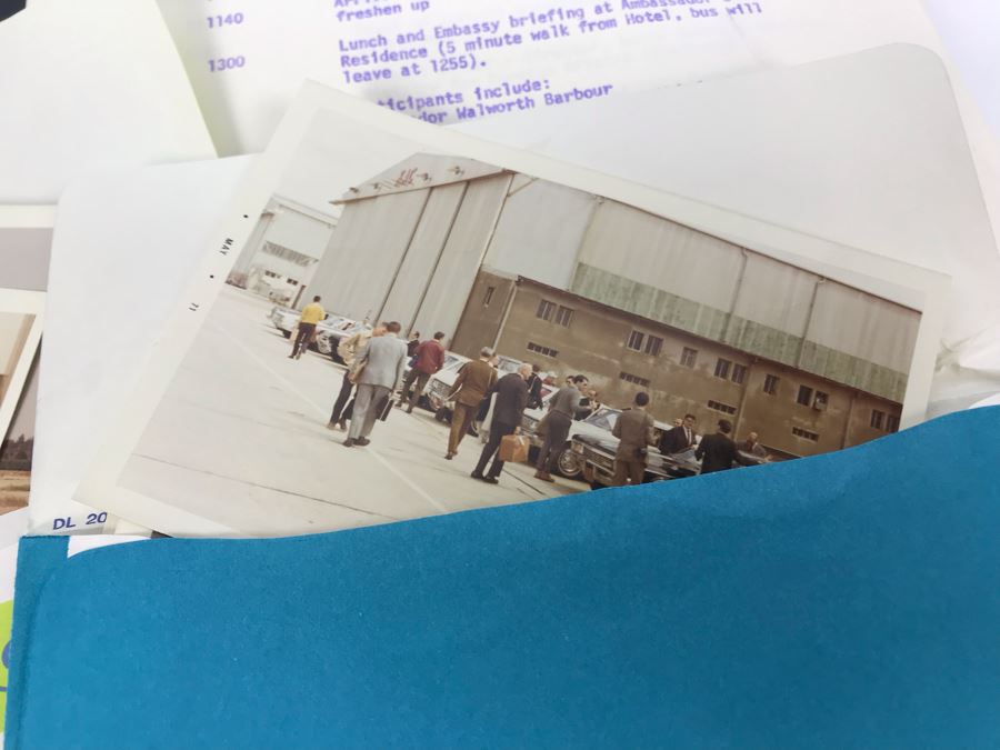 U.S.S. Seminole Tile, Buaer U.S. Navy Suit Integrate Torso, Harness Switlik Parachute Co, Israel Defence Forces Briefcase Along With Photos And Documents Of 1971 National War College Trip To Israel And Miracle At Midway Book - See Photos [Photo 8]