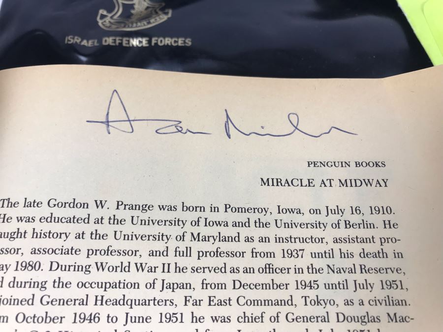 U.S.S. Seminole Tile, Buaer U.S. Navy Suit Integrate Torso, Harness Switlik Parachute Co, Israel Defence Forces Briefcase Along With Photos And Documents Of 1971 National War College Trip To Israel And Miracle At Midway Book - See Photos [Photo 13]