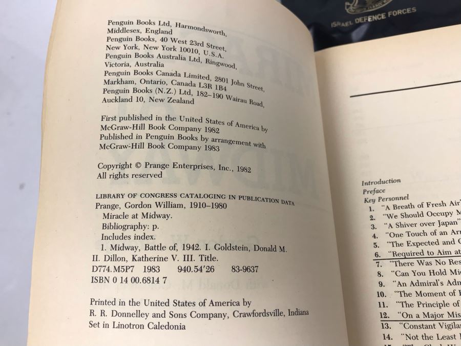 U.S.S. Seminole Tile, Buaer U.S. Navy Suit Integrate Torso, Harness Switlik Parachute Co, Israel Defence Forces Briefcase Along With Photos And Documents Of 1971 National War College Trip To Israel And Miracle At Midway Book - See Photos [Photo 15]