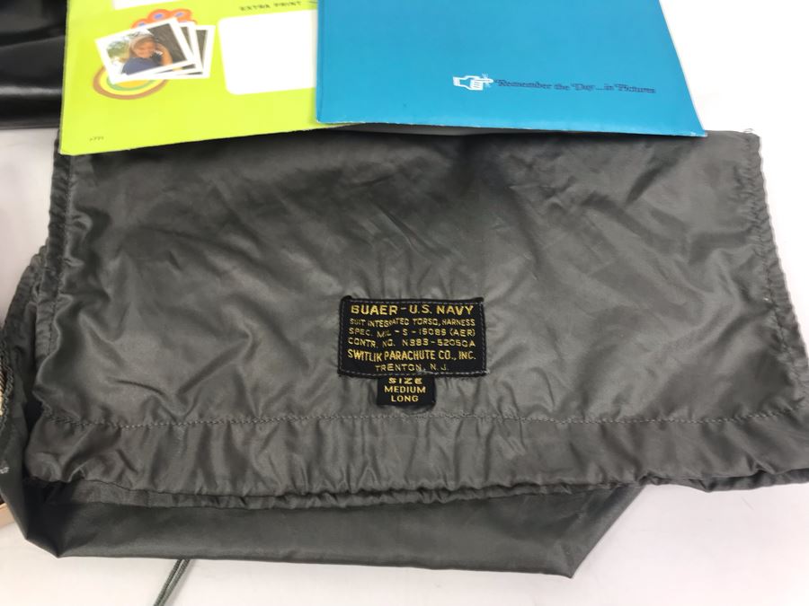 U.S.S. Seminole Tile, Buaer U.S. Navy Suit Integrate Torso, Harness Switlik Parachute Co, Israel Defence Forces Briefcase Along With Photos And Documents Of 1971 National War College Trip To Israel And Miracle At Midway Book - See Photos [Photo 9]