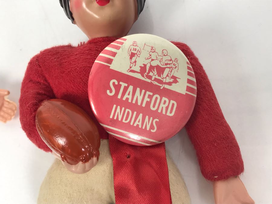 Pair Of Vintage College Sports Dolls: Stanford Indians Football Doll And Kentucky Baseball Doll [Photo 5]