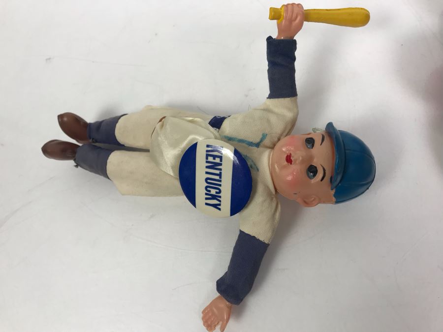 Pair Of Vintage College Sports Dolls: Stanford Indians Football Doll And Kentucky Baseball Doll [Photo 8]