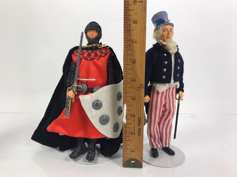 Pair Of Peggy Nisbet Costume Dolls: Uncle Sam P779 And Sir Lancelot LE/71 Made In England [Photo 17]