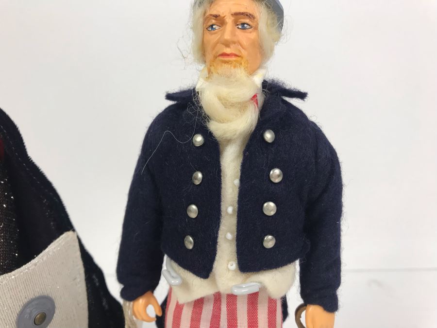 Pair Of Peggy Nisbet Costume Dolls: Uncle Sam P779 And Sir Lancelot LE/71 Made In England [Photo 5]
