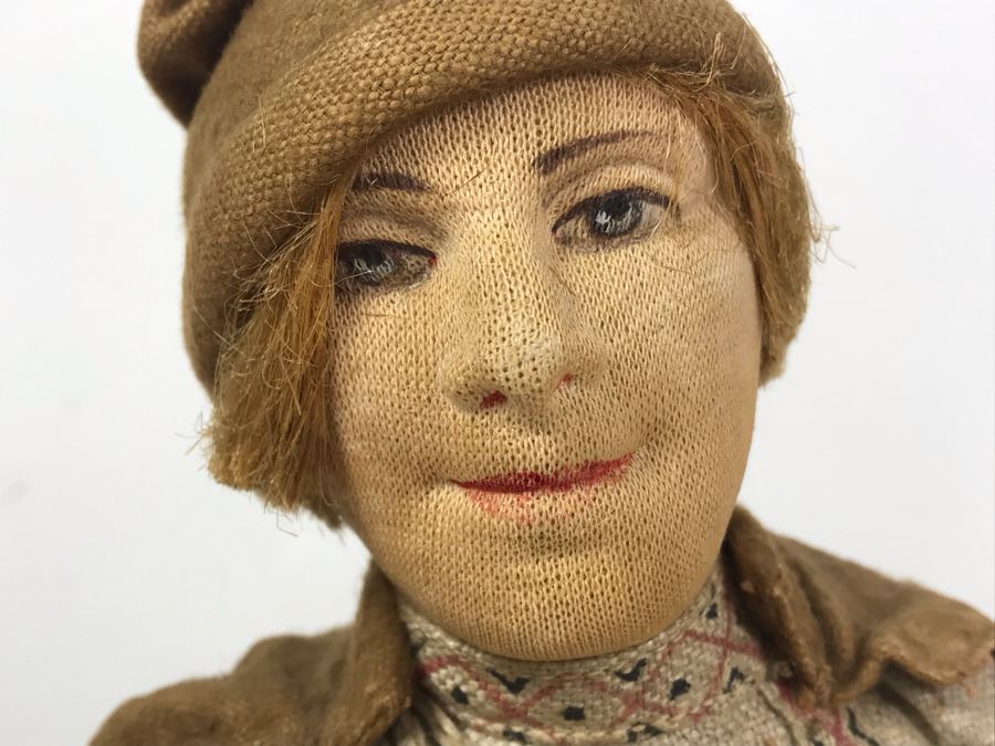 Pair Of Vintage 1940's Soviet Union Dolls Mordwa Woman And Village Boy [Photo 4]