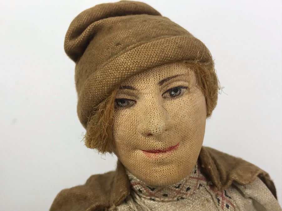 Pair Of Vintage 1940's Soviet Union Dolls Mordwa Woman And Village Boy [Photo 3]