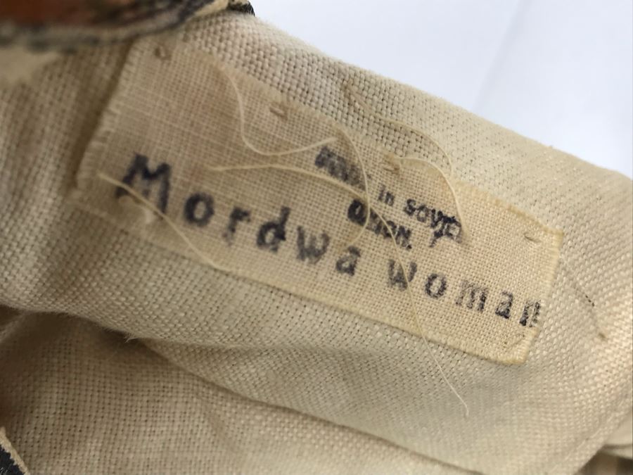 Pair Of Vintage 1940's Soviet Union Dolls Mordwa Woman And Village Boy [Photo 16]