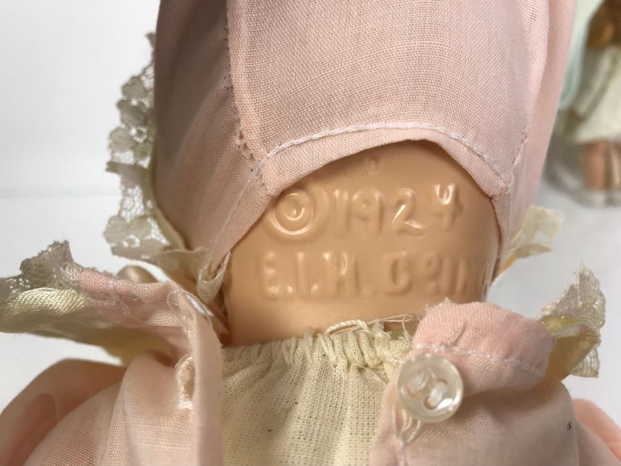 Pair Of 1924 E.I.H. Co Inc (Early Horsman) Dolls And Vintage Vogue Ginny Nancy Doll [Photo 12]